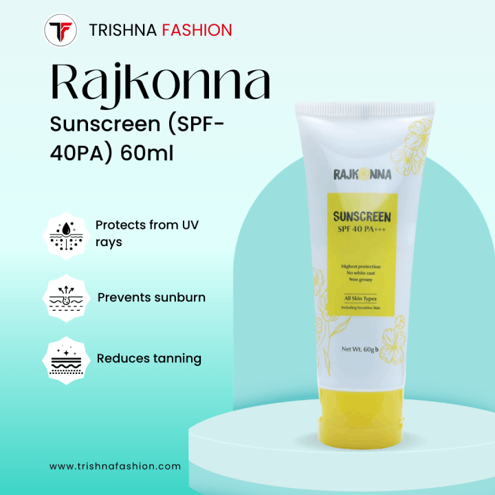 Rajkonna Sunscreen SPF-40 PA+++ – 60ml