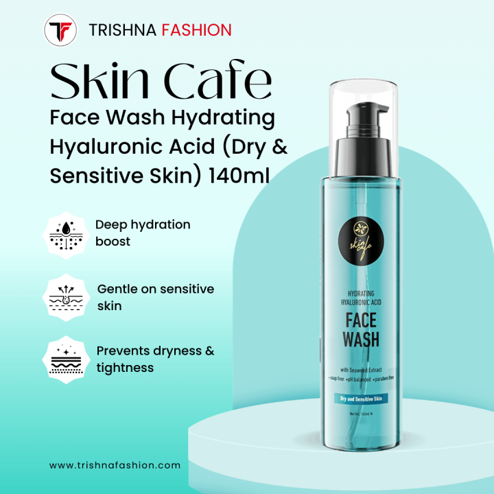 Skin Cafe Hydrating Hyaluronic Acid Face Wash with Seaweed Extract – 140ml
